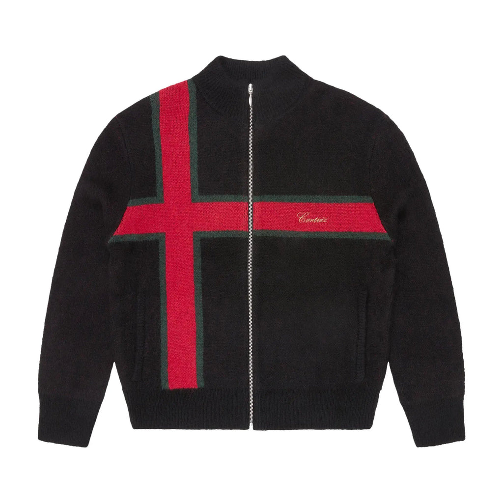 CORTEIZ LUX KNIT ZIP UP 'BLACK'