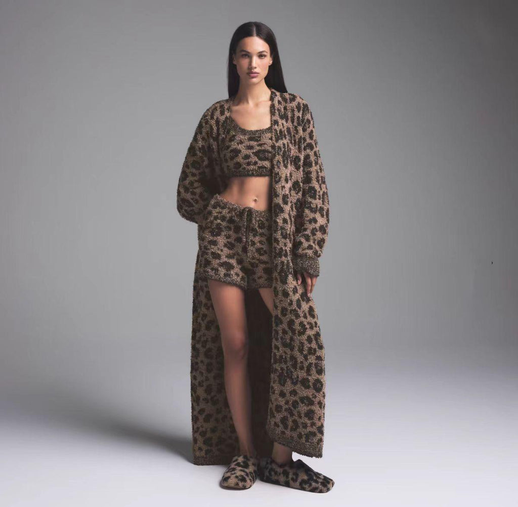 SKIMS LEOPARD COZY ANIMAL VEST