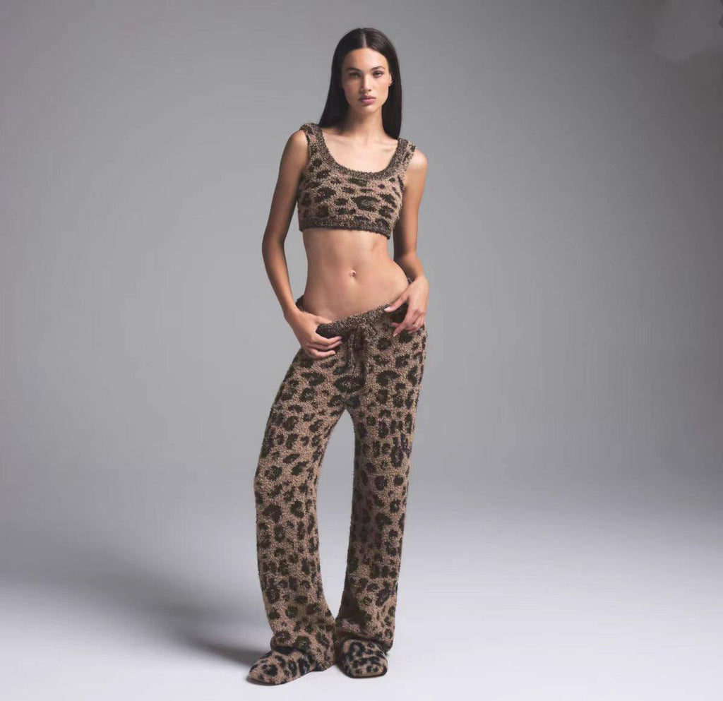 SKIMS LEOPARD COZY ANIMAL VEST