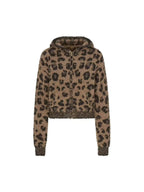 SKIMS LEOPARD COZY ANIMAL ZIP UP HOODIE