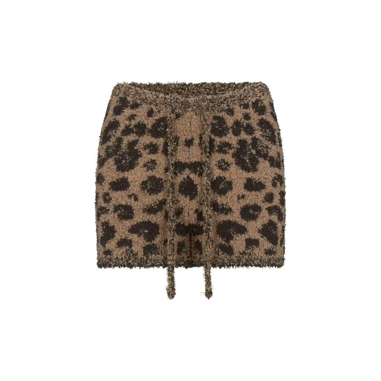 SKIMS LEOPARD COZY ANIMAL SHORTS