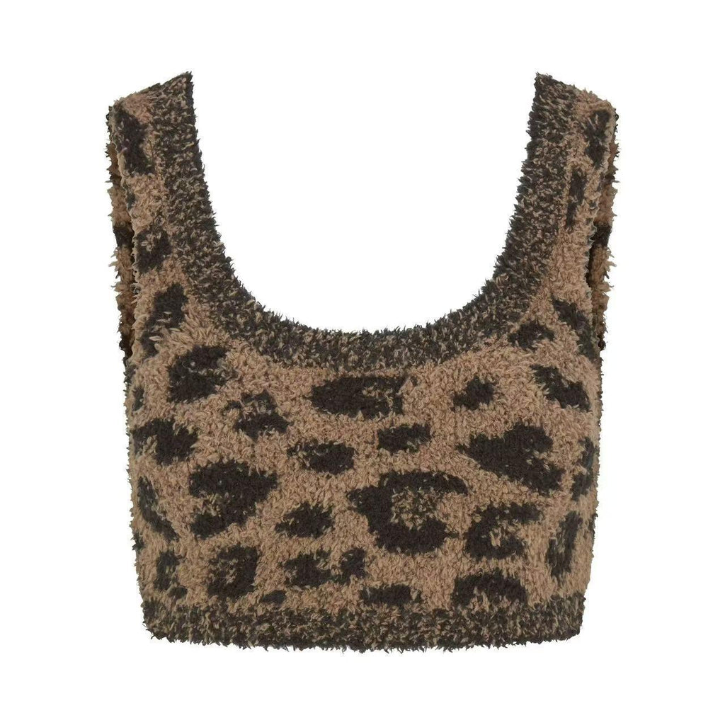 SKIMS LEOPARD COZY ANIMAL VEST