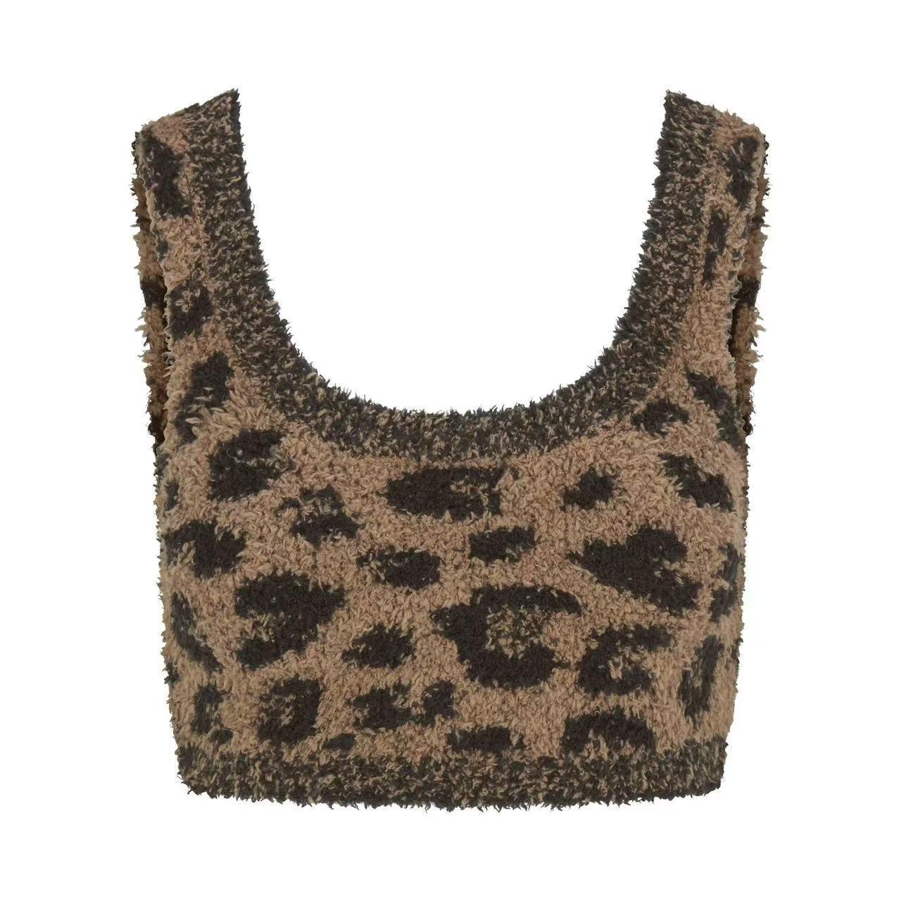 SKIMS LEOPARD COZY ANIMAL VEST