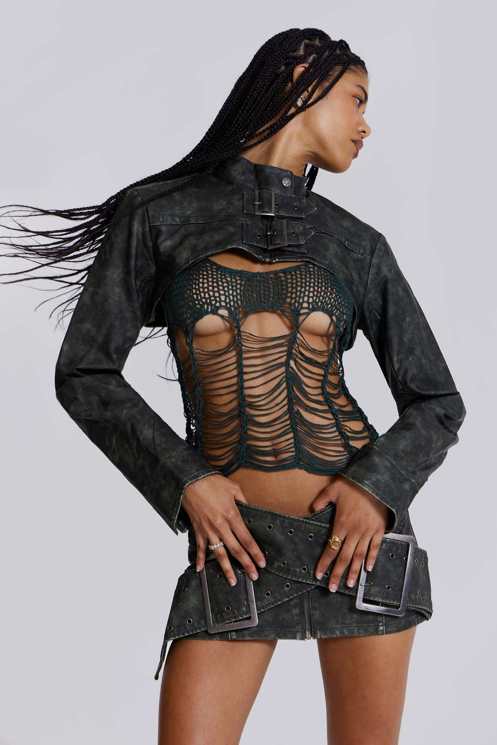 Jaded London Assassin Ultra Cropped Jacket
