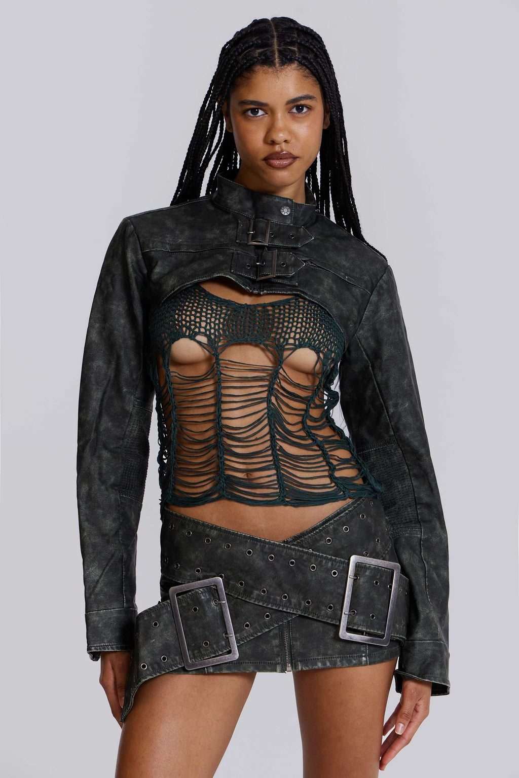 Jaded London Assassin Ultra Cropped Jacket