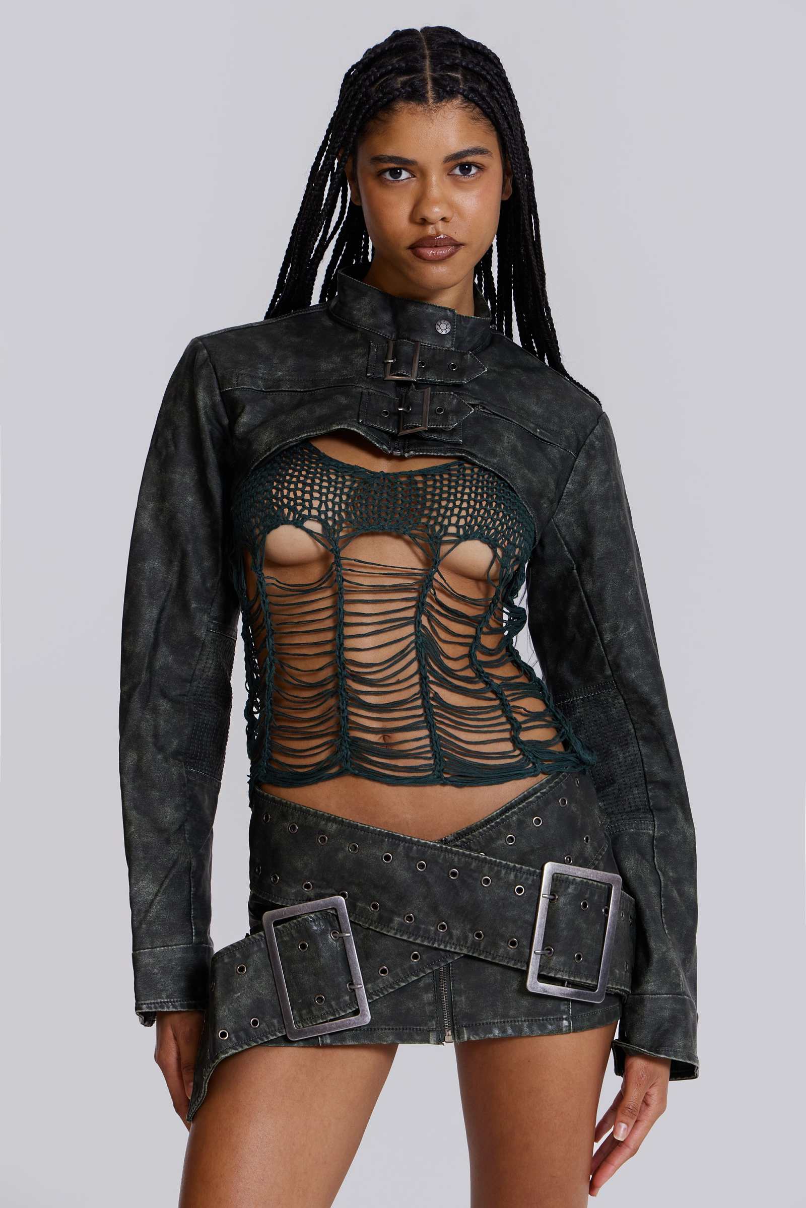 Jaded London Assassin Ultra Cropped Jacket