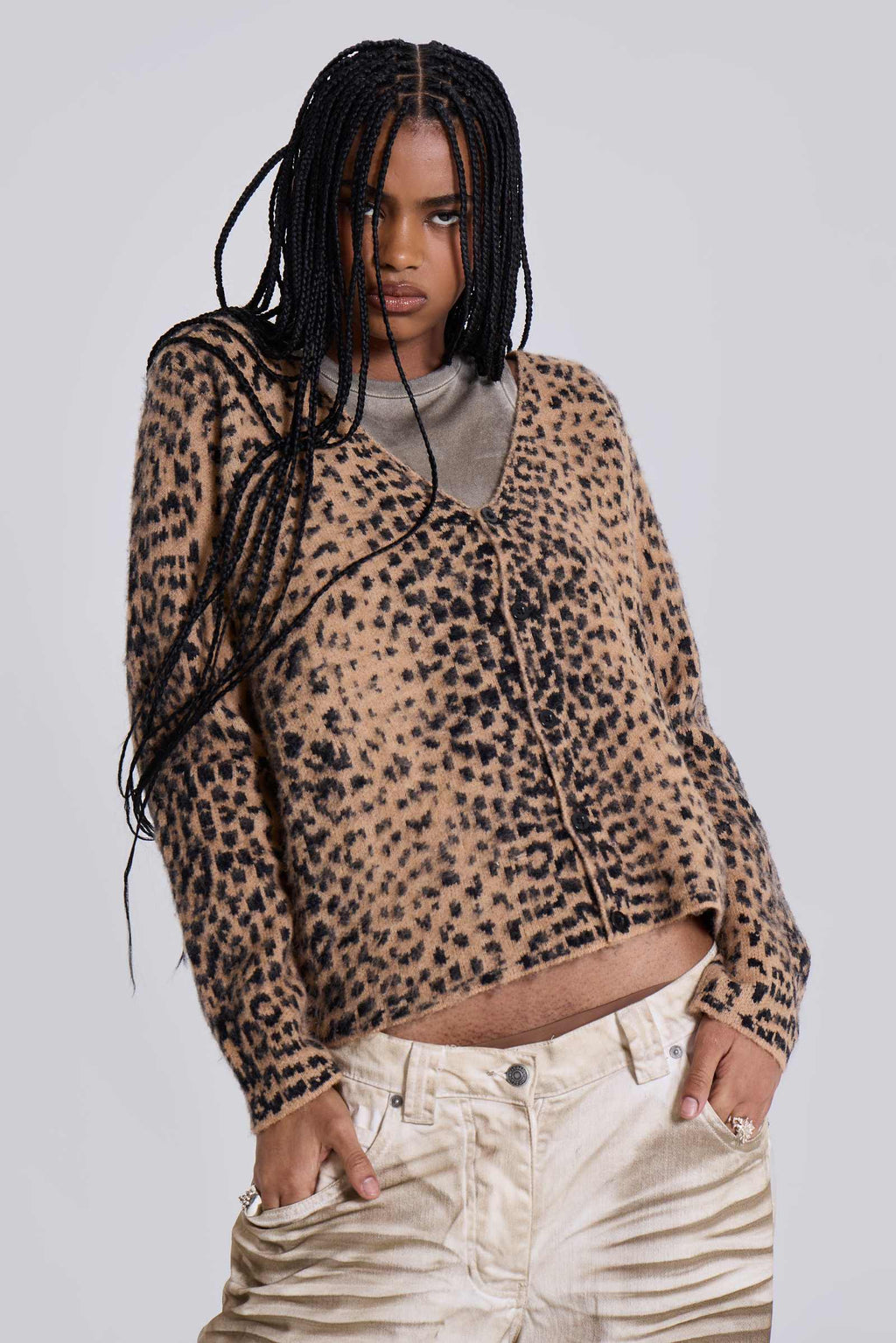 Jaded London Leopard Chuck Cardigan