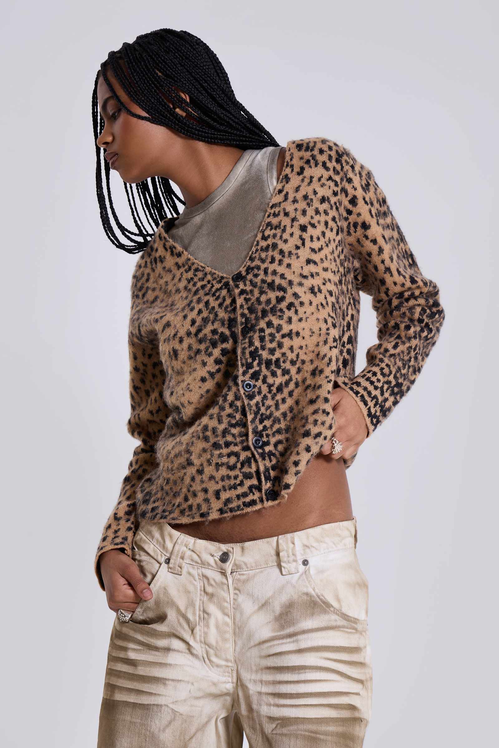 Jaded London Leopard Chuck Cardigan