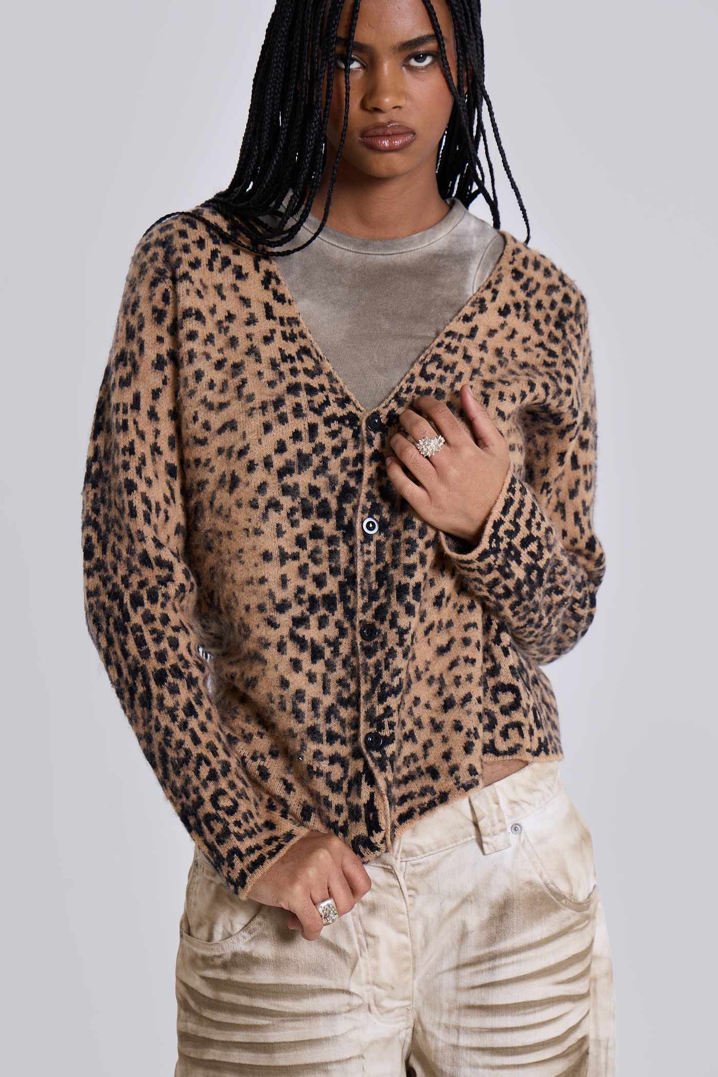 Jaded London Leopard Chuck Cardigan