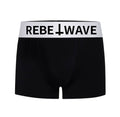 REBEL ╋ WAVE SLOGAN Boxer Briefs-Black