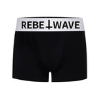 REBEL ╋ WAVE SLOGAN Boxer Briefs-Black