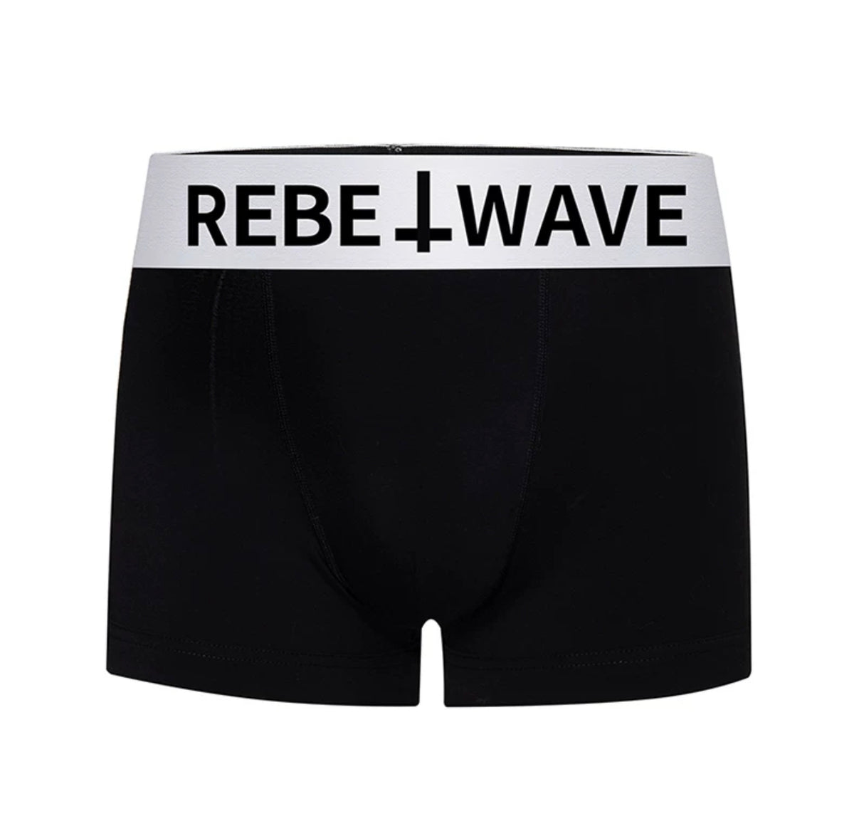 REBEL ╋ WAVE SLOGAN Boxer Briefs-Black