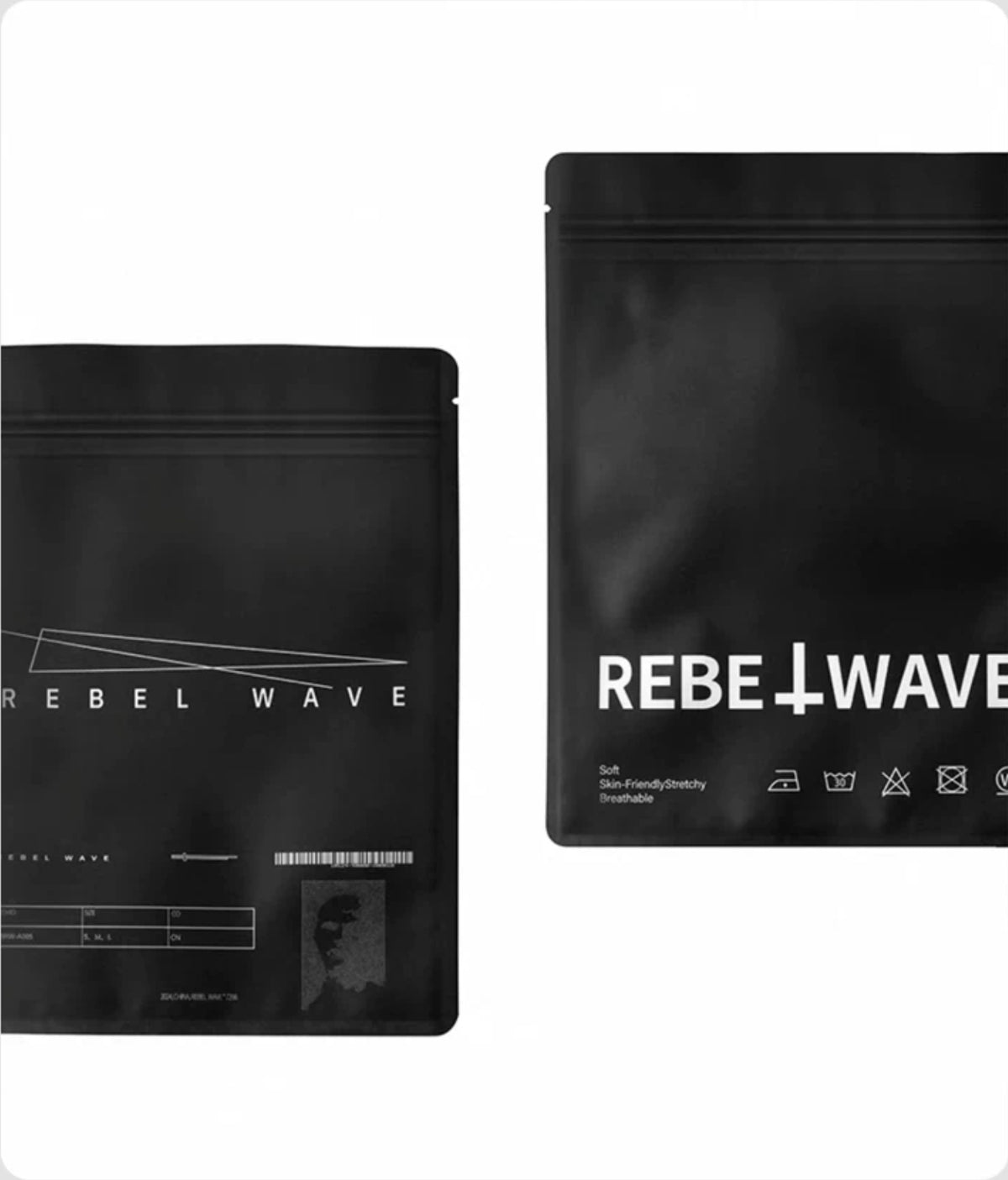 REBEL ╋ WAVE SLOGAN Boxer Briefs-Black