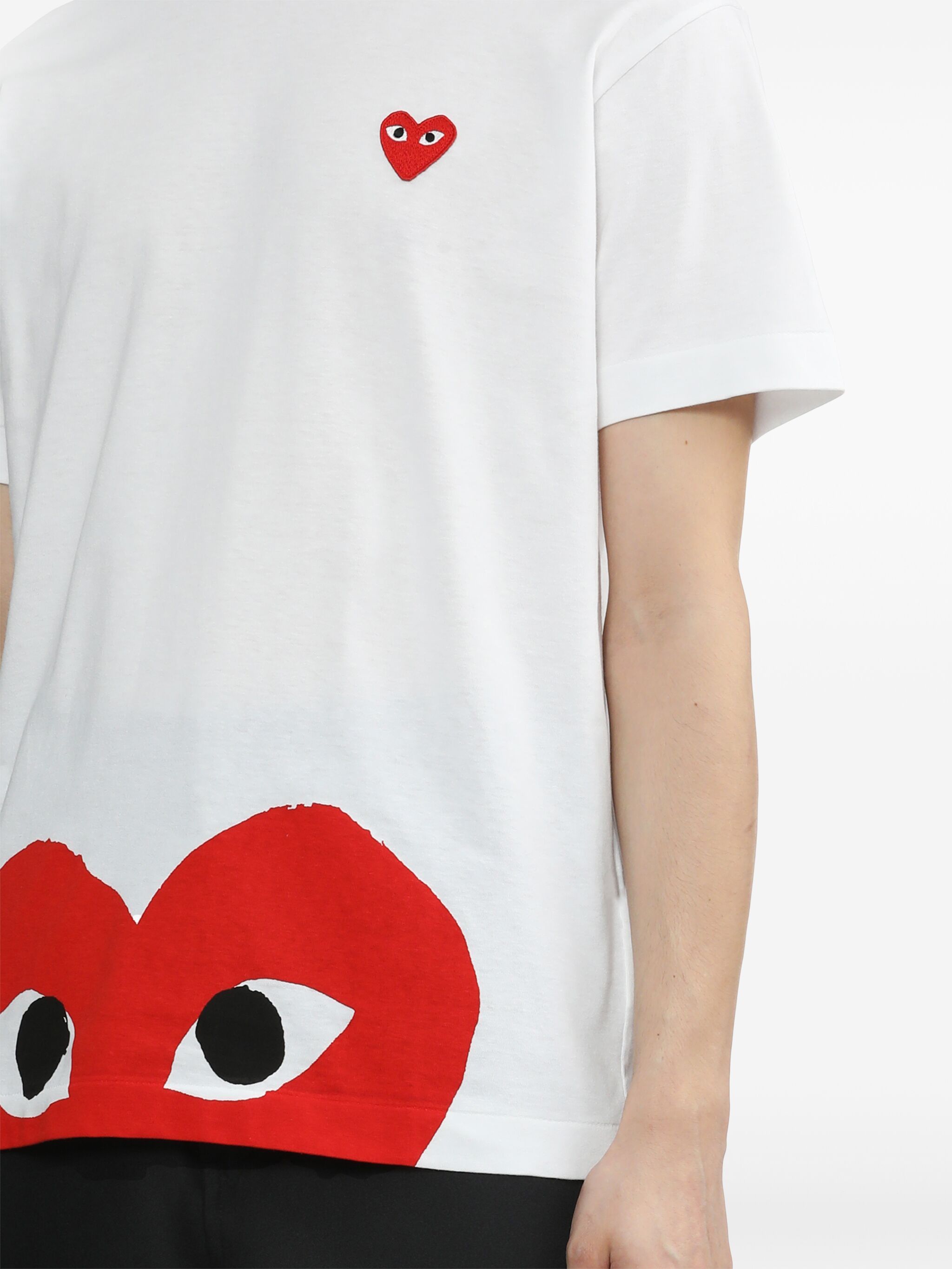 Comme des Garçons White Graphic Crew Neck T-Shirt