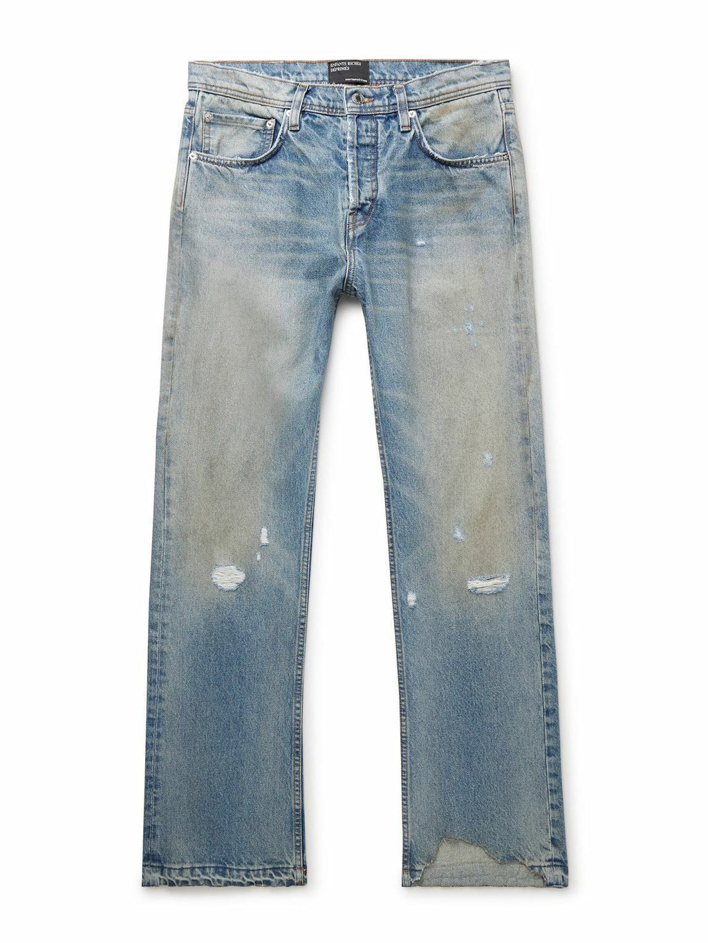 Enfants Riches Déprimés 23SS Blue Burnout Flared Distressed Jeans