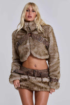 JADED LONDON FAUX FUR MINI SKIRT