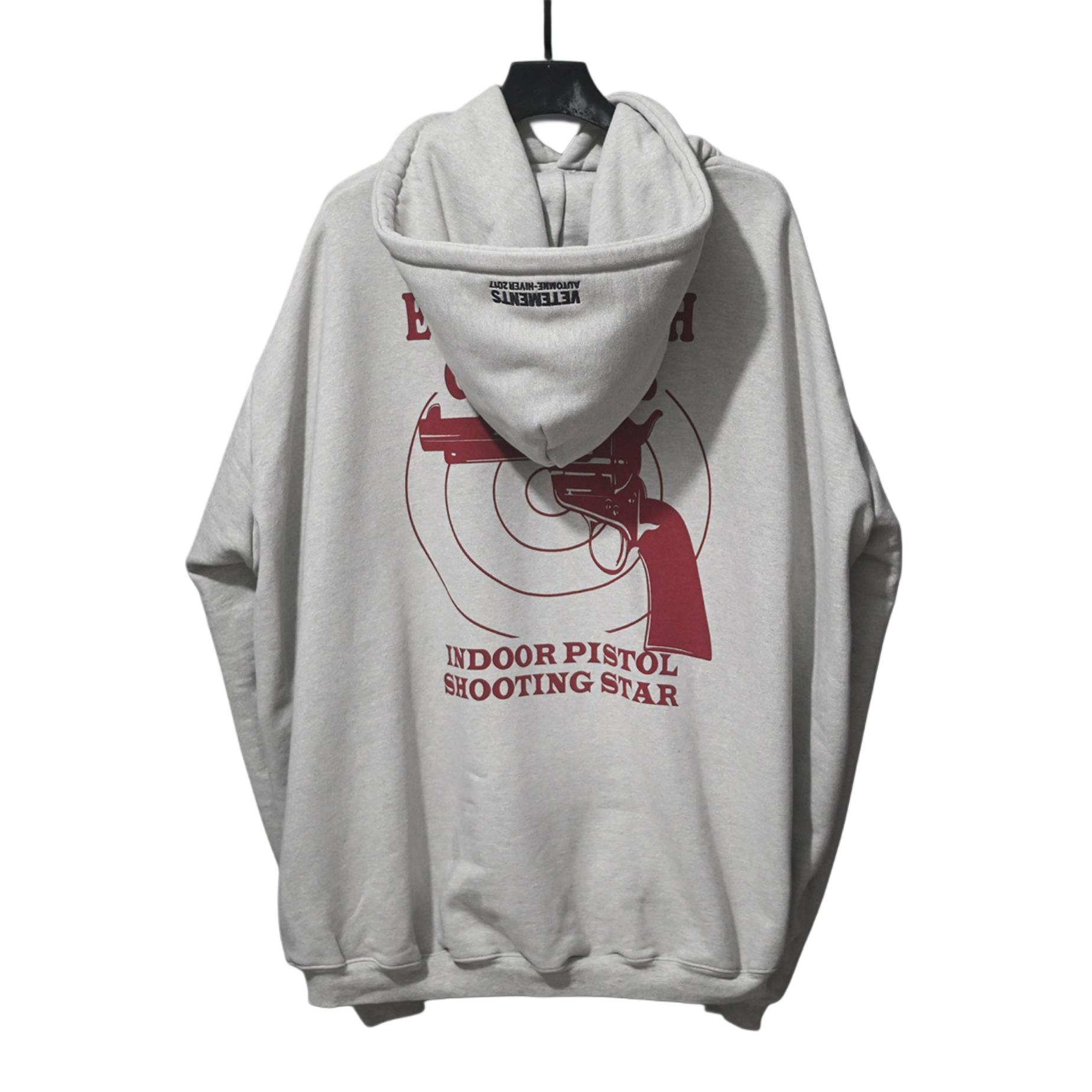 Vetements AW2017 "Eleven Inch Gun Club" Indoor Pistol Shooting Star Hoodie