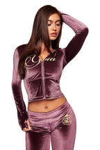I.AM.GIA BLARE VELOUR POCKET HOODIE