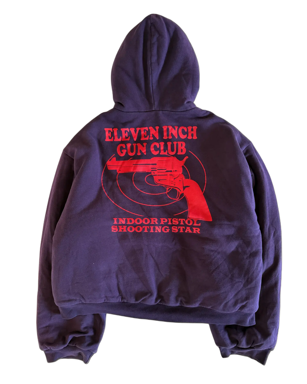 VETEMENTS AW6 RUNWAY 11' INCH GUN CLUB / TFD REVERSIBLE ZIP UP HOODED JACKET [BLACK/PURPLE]