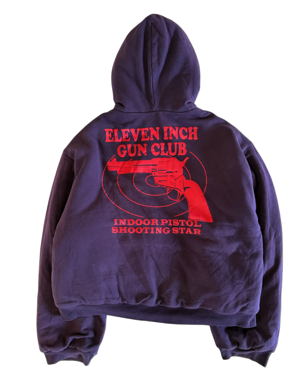VETEMENTS AW6 RUNWAY 11' INCH GUN CLUB / TFD REVERSIBLE ZIP UP HOODED JACKET [BLACK/PURPLE]