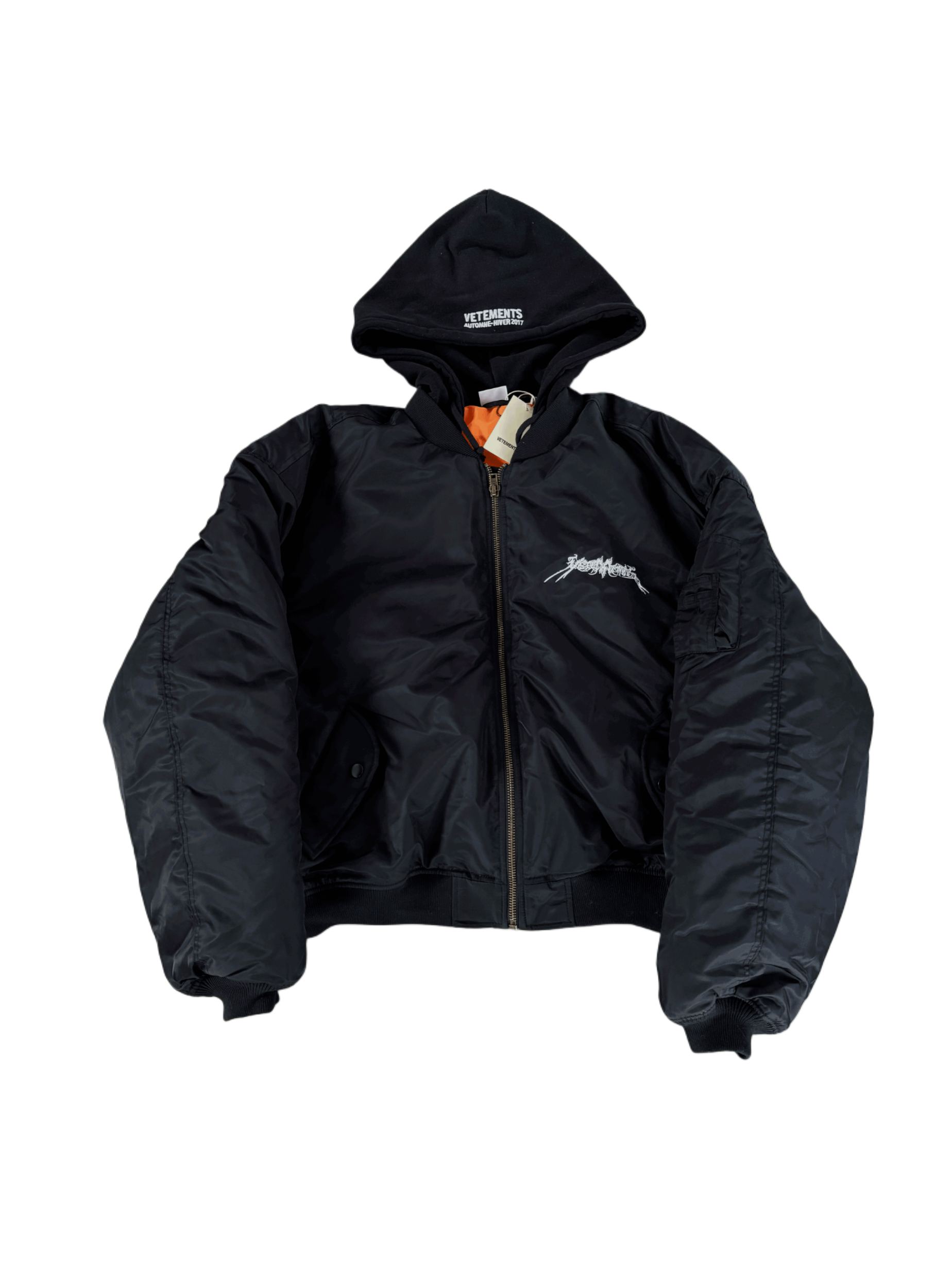 Vetements AW17 "Total Fucking
Darkness" (TFD) Hooded Bomber
Jacket