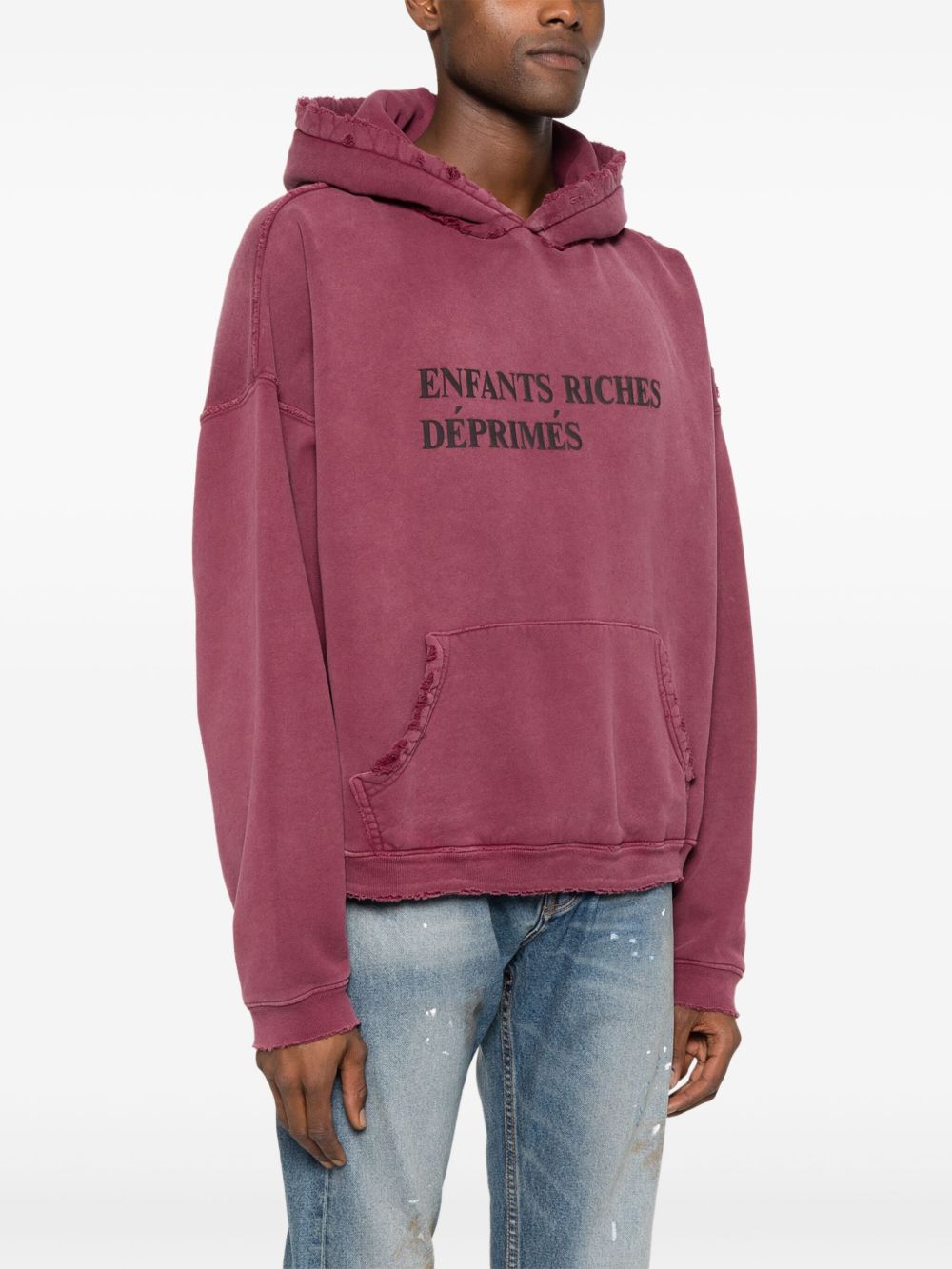 Enfants Riches Déprimés "Red Thrashed Distressed"Hoodie