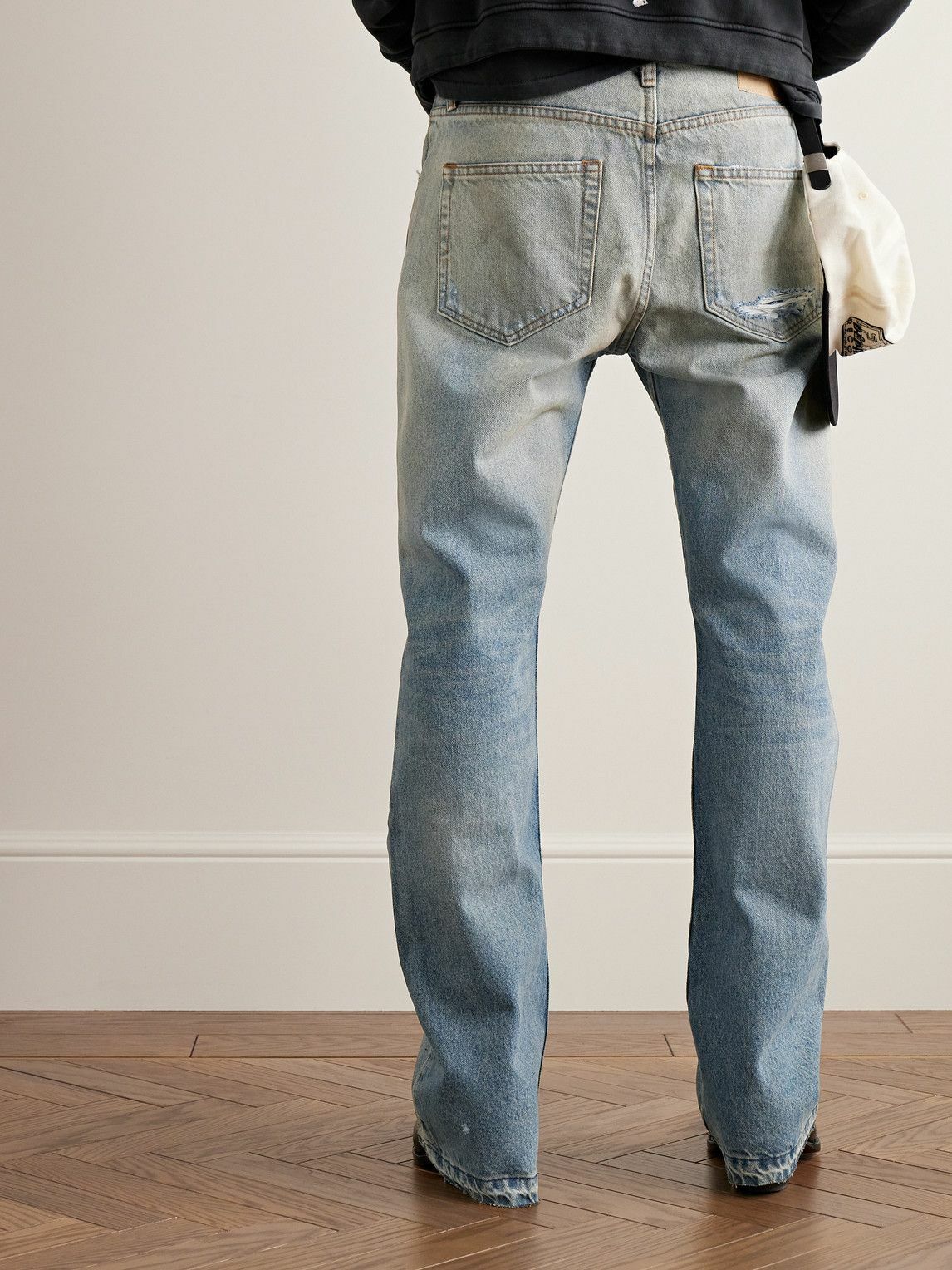 Enfants Riches Déprimés 23SS Blue Burnout Flared Distressed Jeans