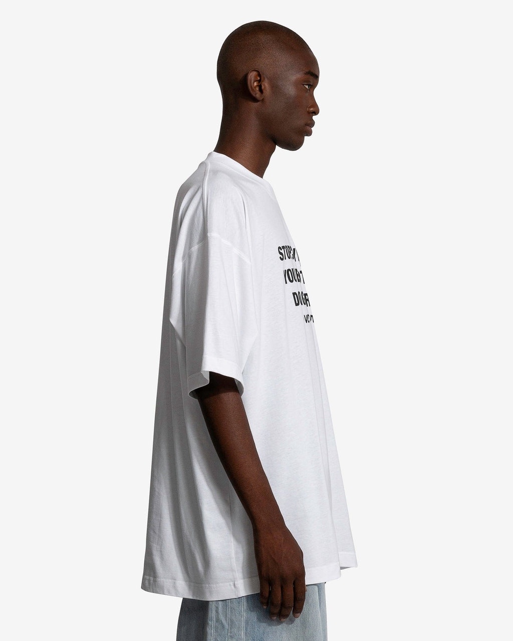 Vetements "Stop Copying Me" Oversized Cotton T-shirt