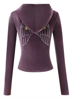 I.AM.GIA BLARE VELOUR POCKET HOODIE