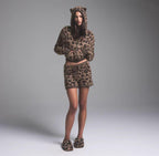 SKIMS LEOPARD COZY ANIMAL SHORT