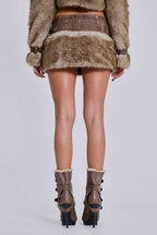 JADED LONDON FAUX FUR MINI SKIRT