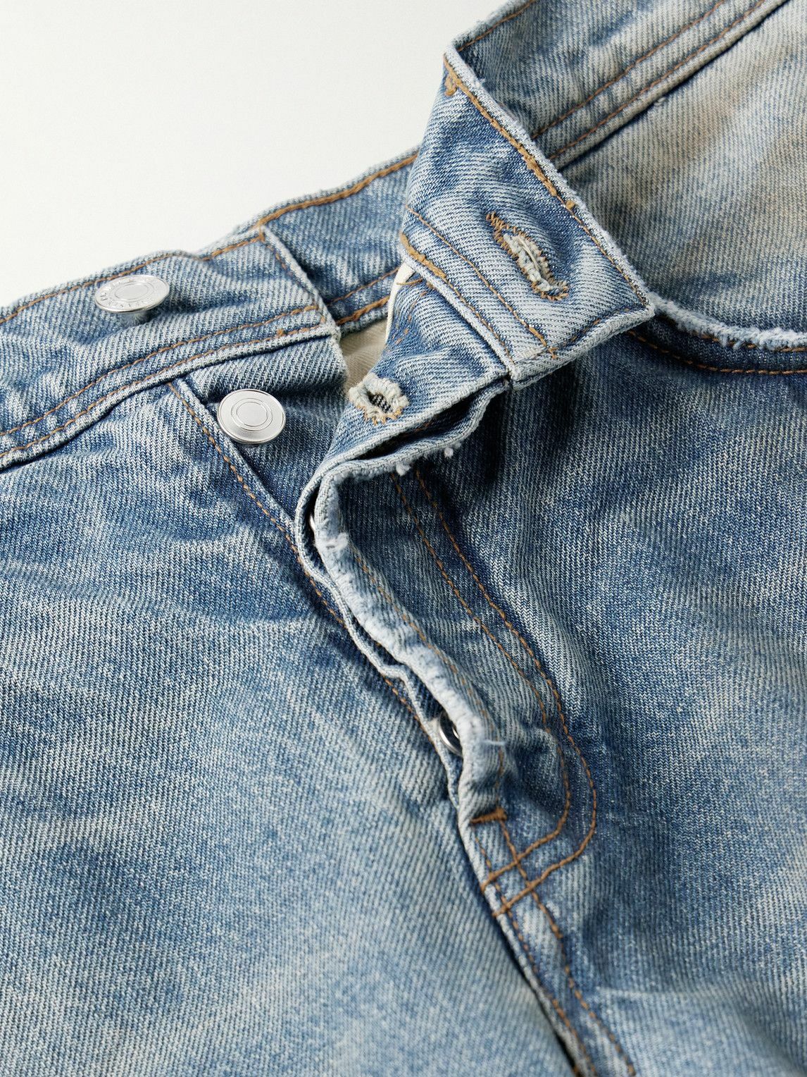 Enfants Riches Déprimés 23SS Blue Burnout Flared Distressed Jeans