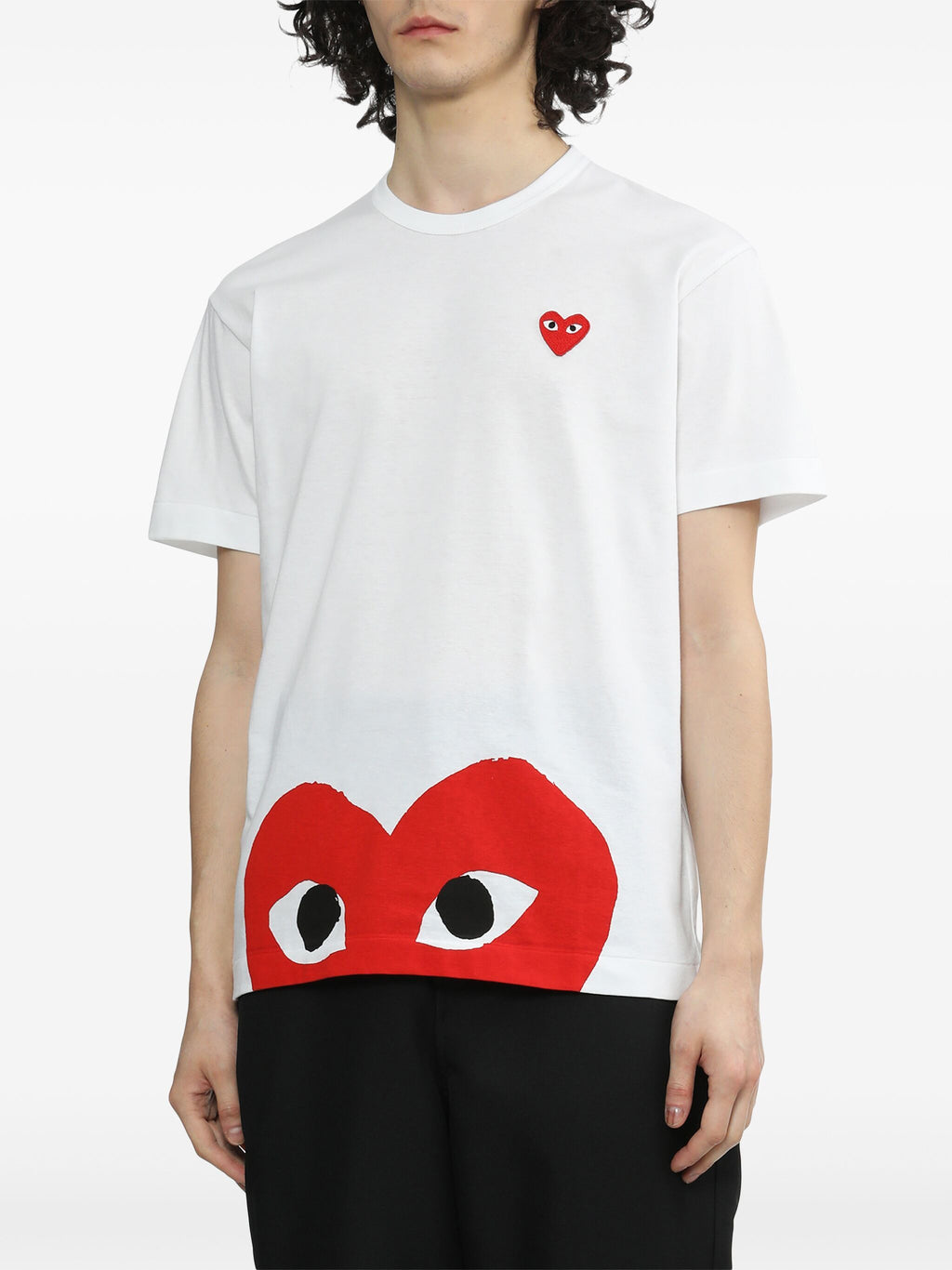 Comme des Garçons White Graphic Crew Neck T-Shirt